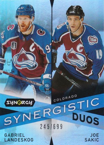 insert karta LANDESKOG/SAKIC 22-23 Synergy Synergistic Star-Legend /699